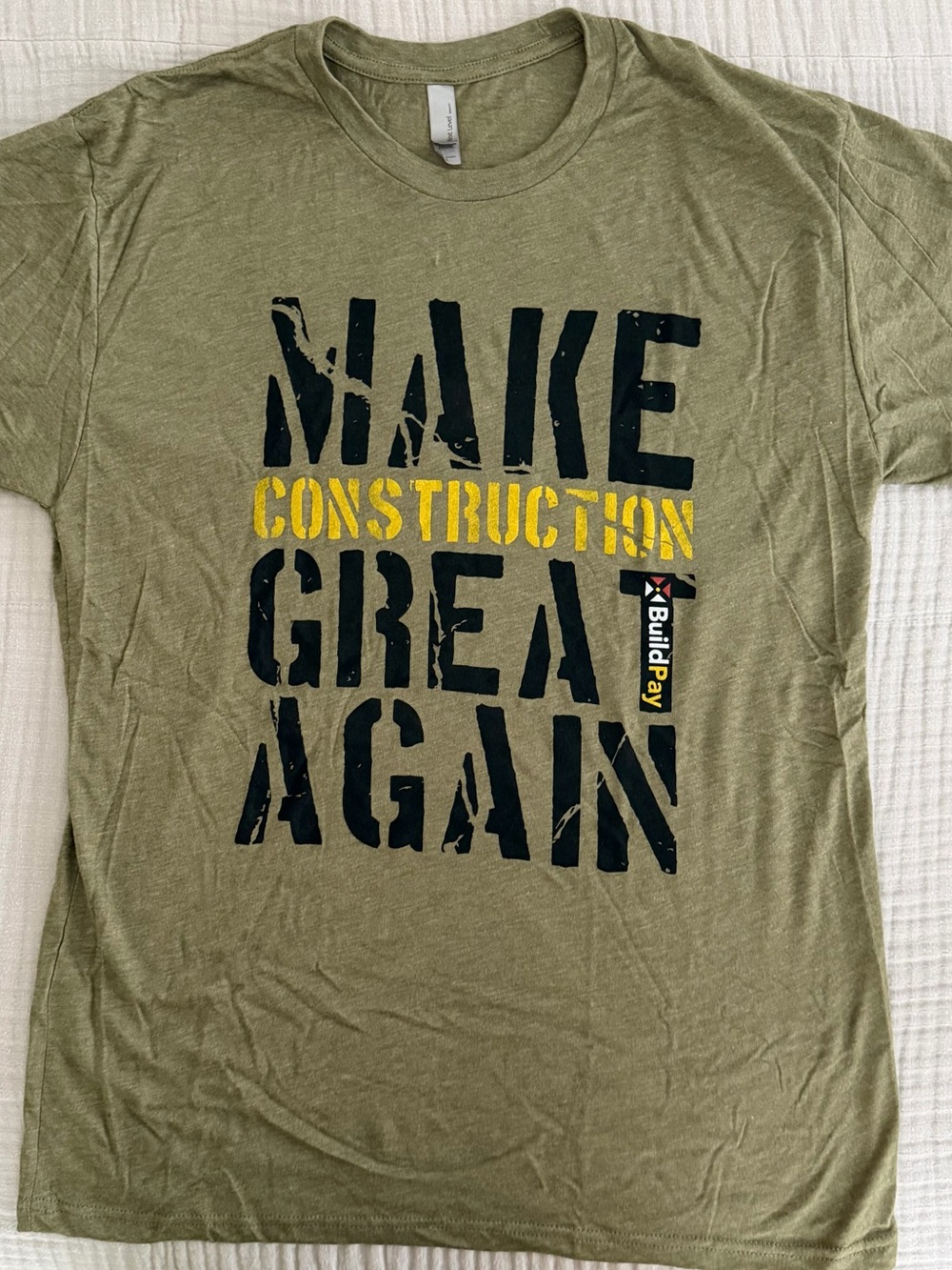 Lot of 10 - Brand New Next Level Apparel Olive Green Graphic Tee